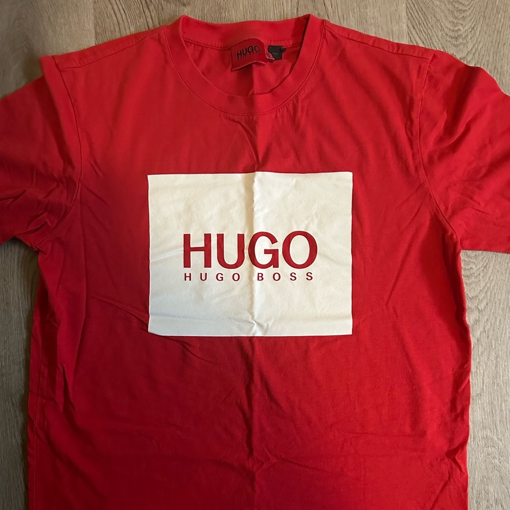 Hugo Boss Vibrant Red Tee with Logo